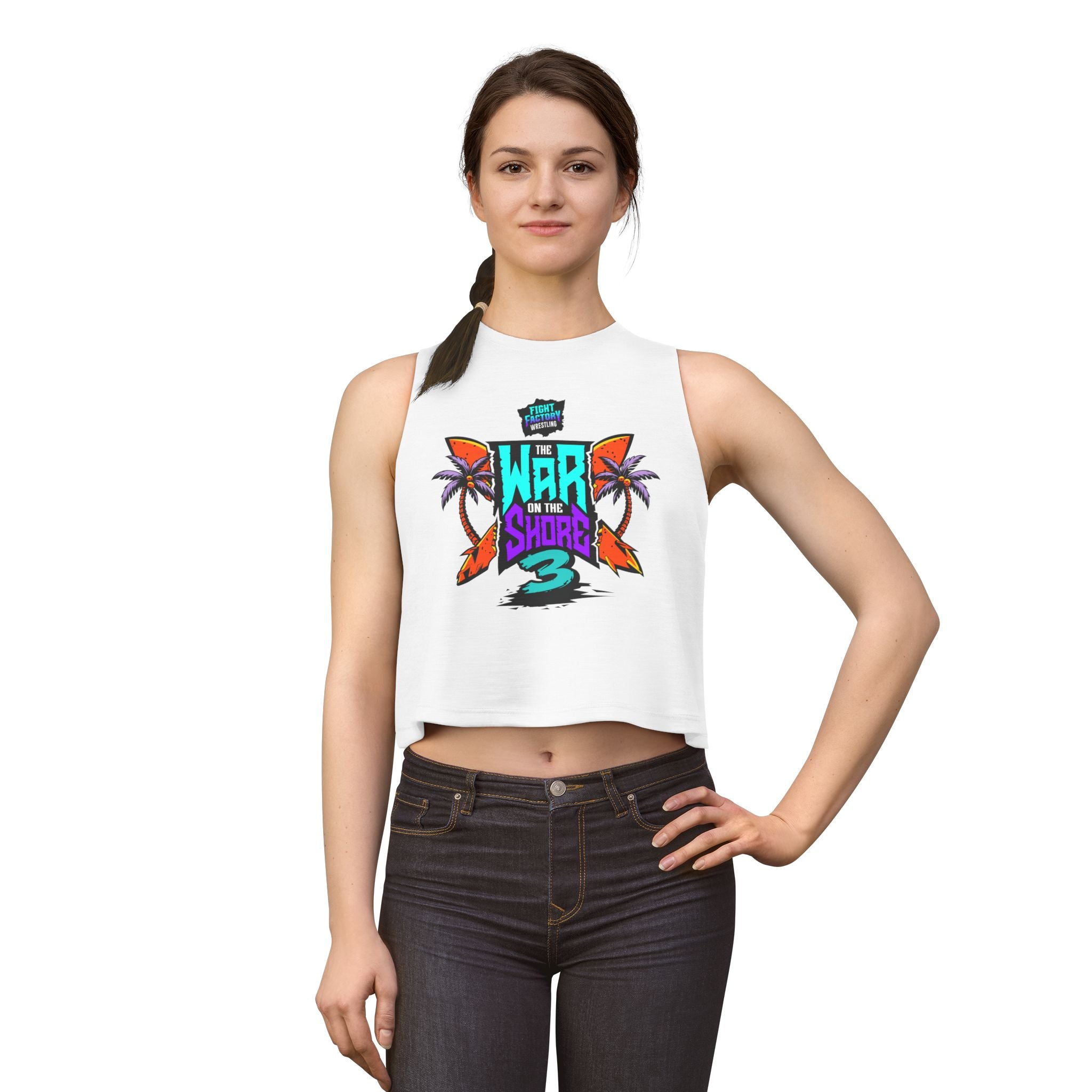 War On The Shore 3 Women's Crop /Razor Back Shirt