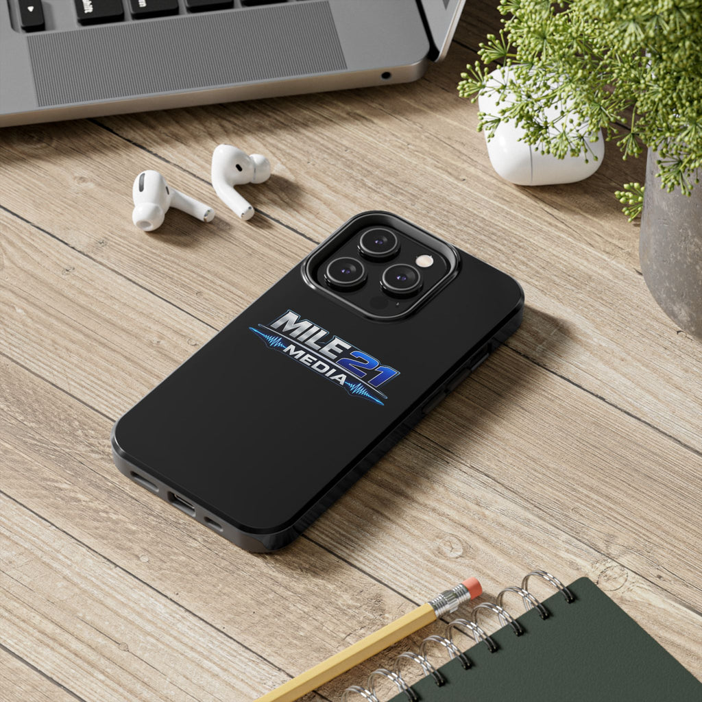 Mile21 Media Tough Phone Case — Protective Slim Shockproof Cover with Logo
