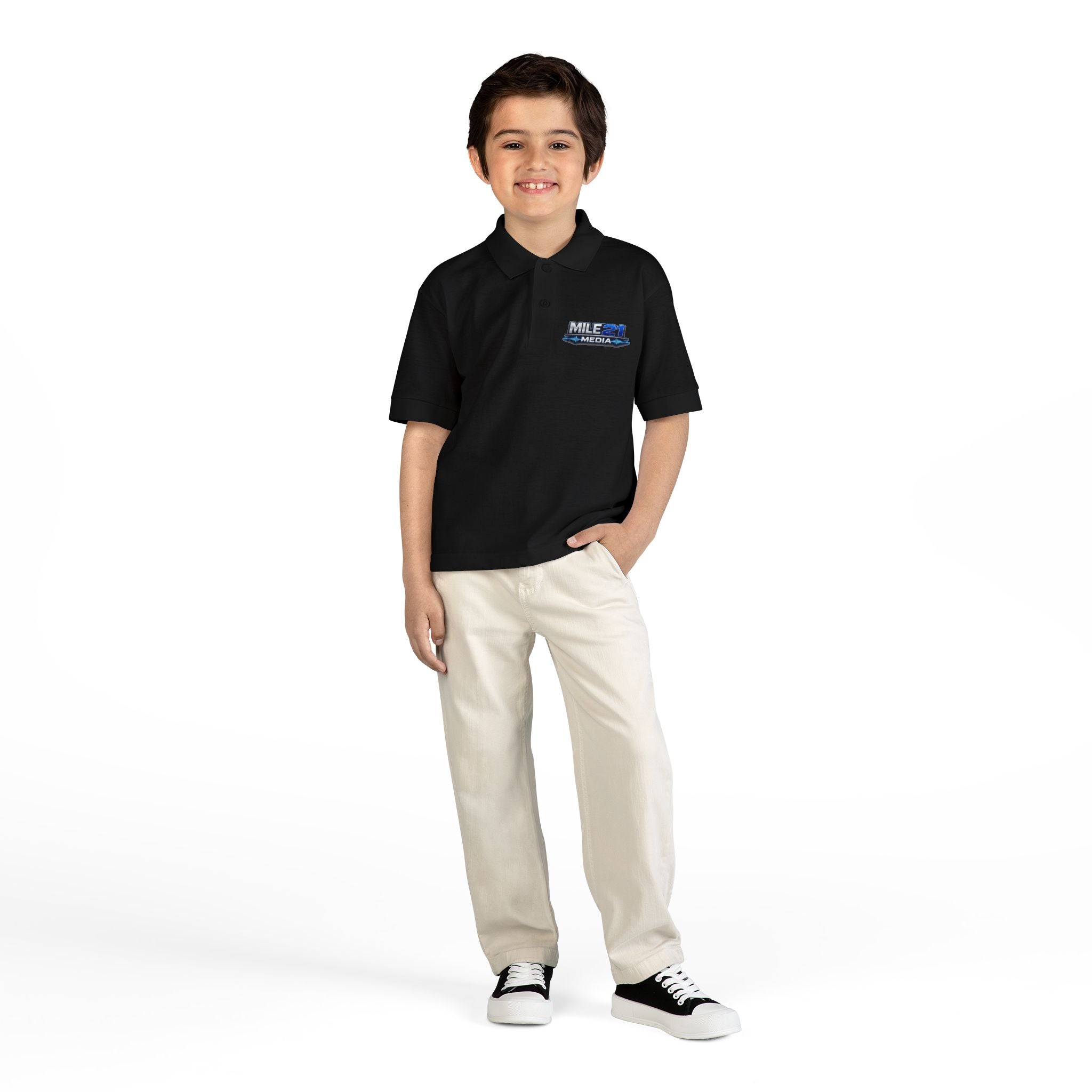 Youth Polo Shirt with Mile High Logo - Kids School Uniform Polo