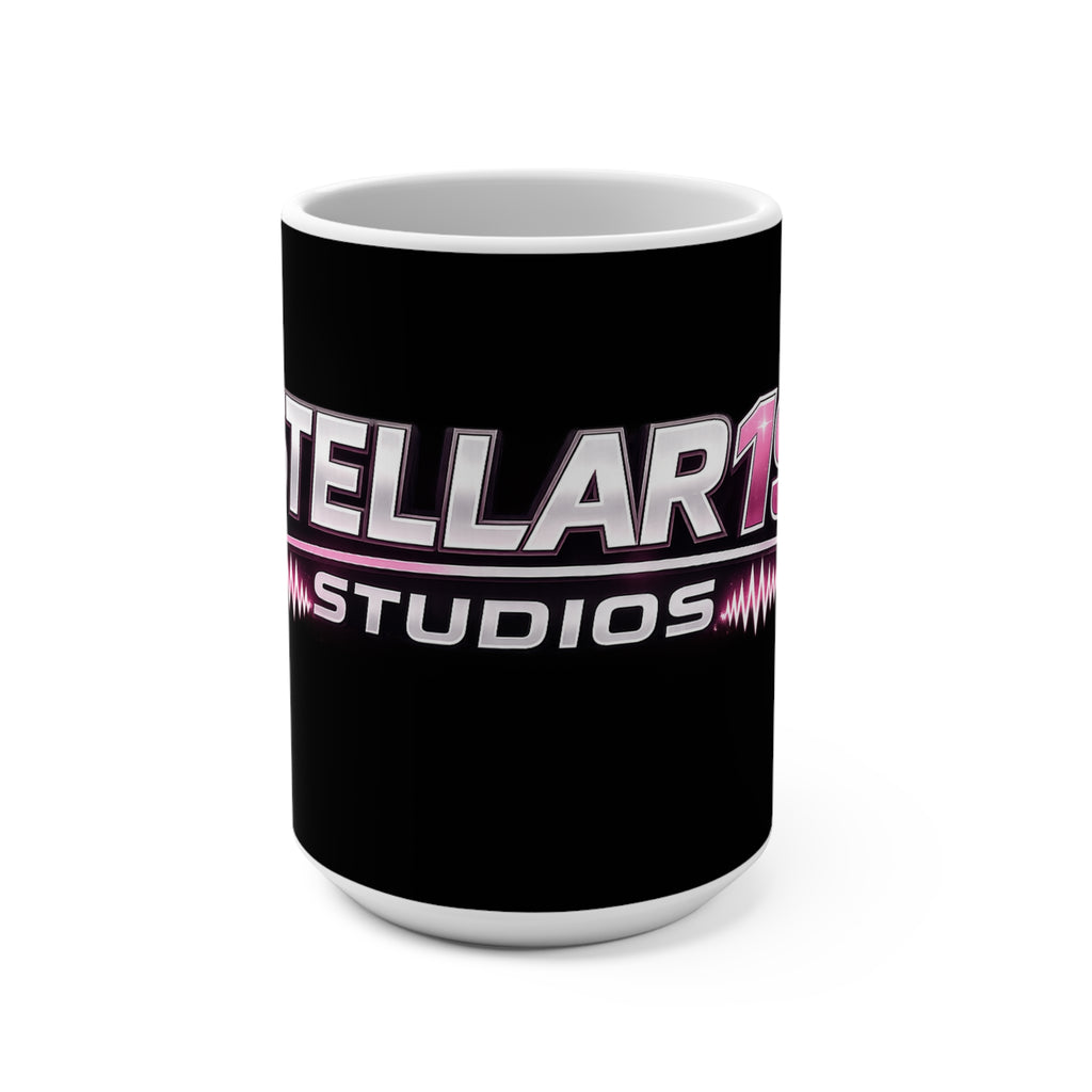 Stellar19 Studios Logo Mug — 15oz Black Branded Coffee Cup