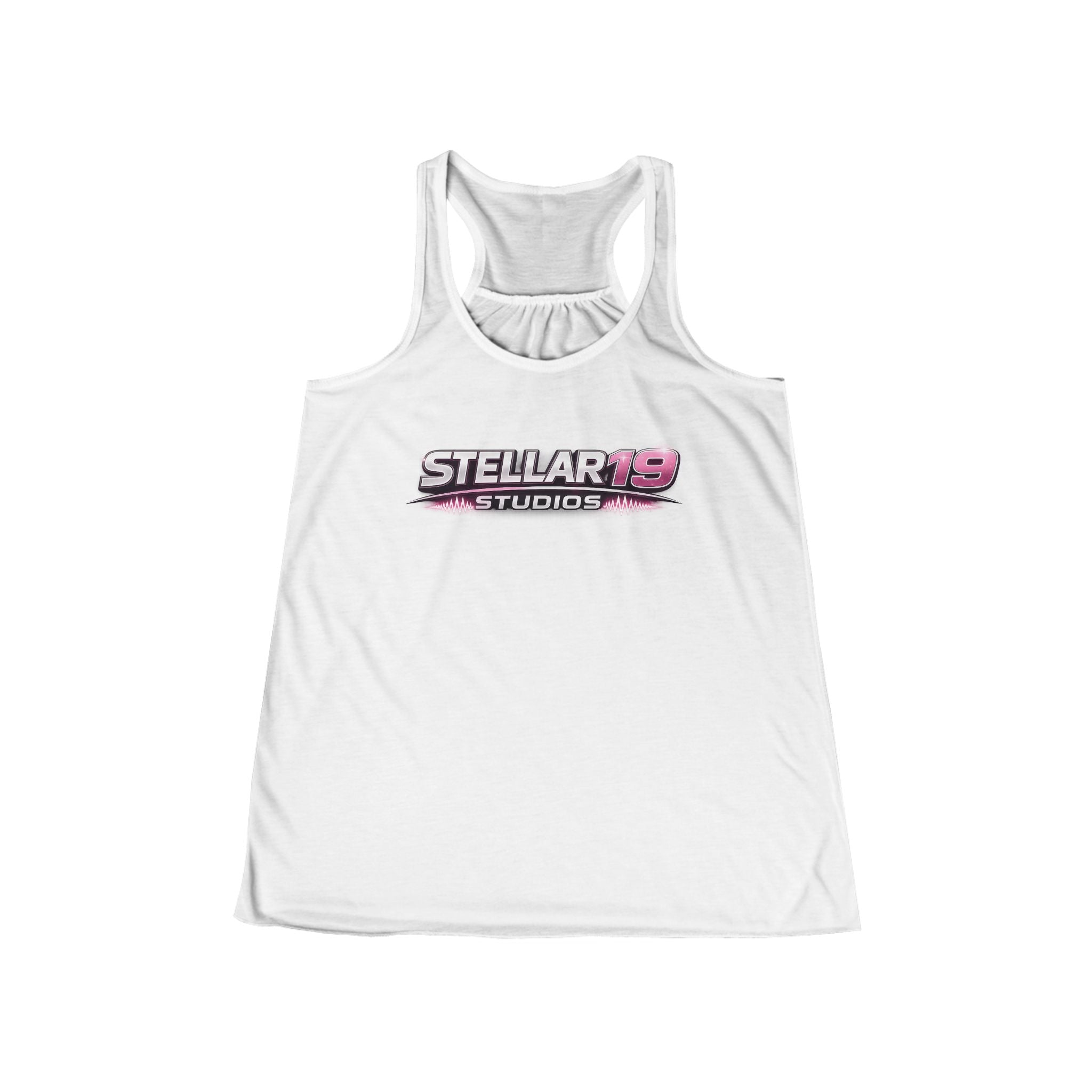 Stellar 13 Studios Women's Racerback Tank — Pink Retro Logo Tank Top