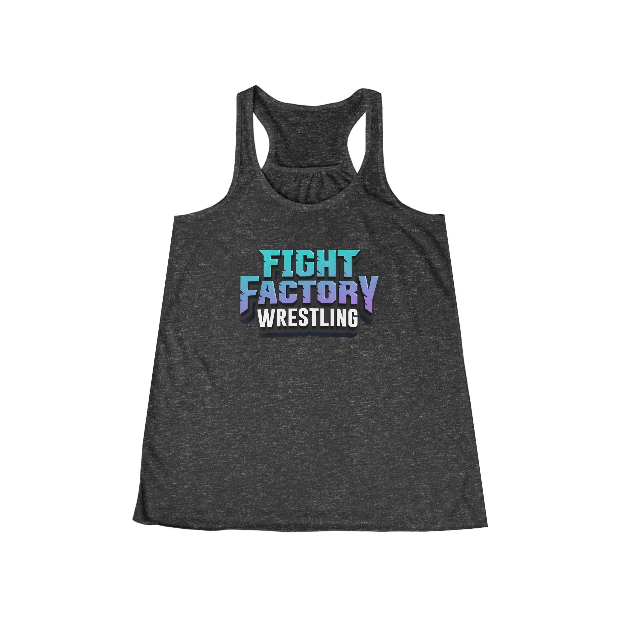 Fight Factory Wrestling Women's Racerback Tank Top — Retro Gradient Logo