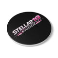 Stellar19 Studios Ceramic Coaster — Retro Neon Logo Drink Mat
