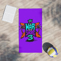 Beach Towel — War on the Shore 3 Neon Palm Graphic