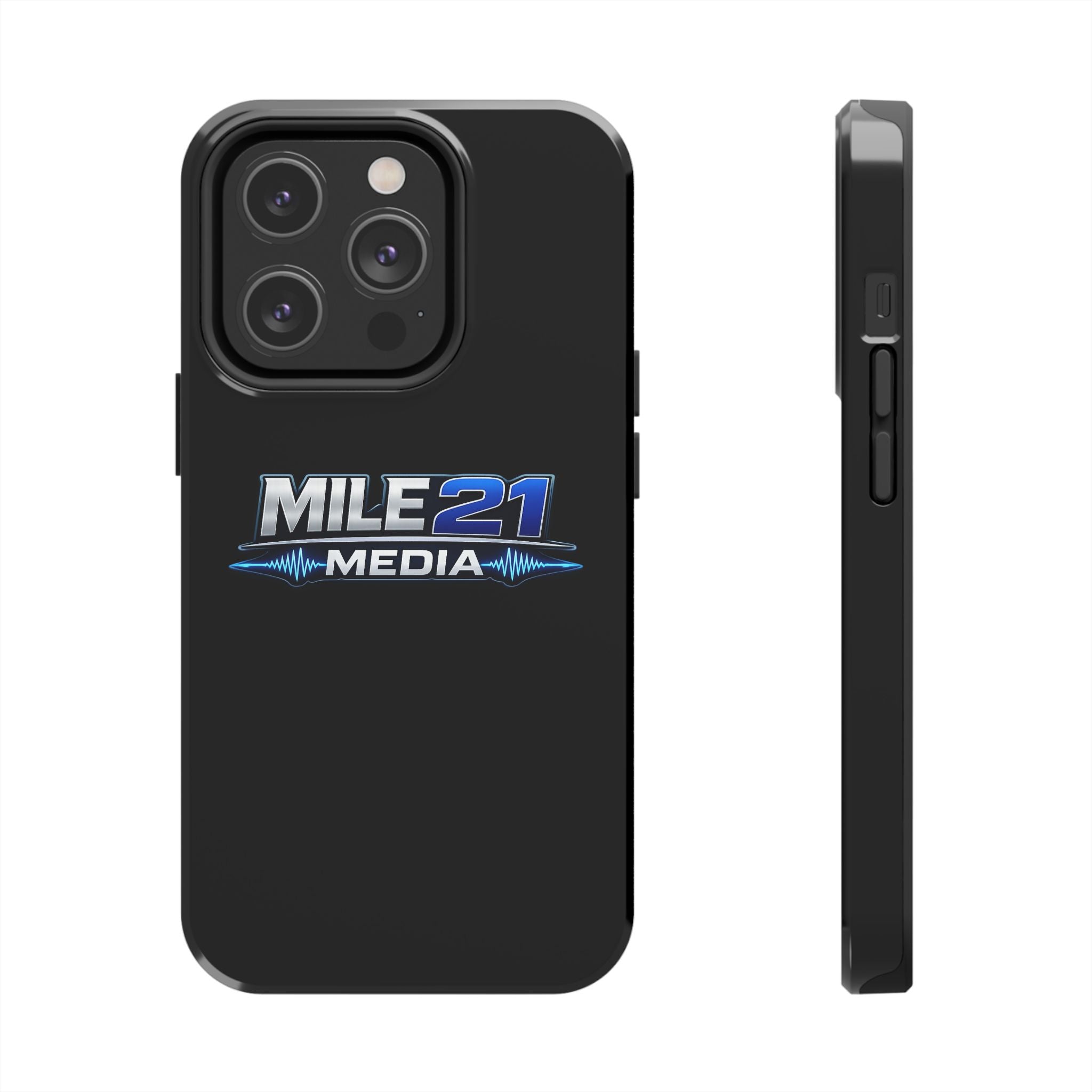 Mile21 Media Tough Phone Case — Protective Slim Shockproof Cover with Logo