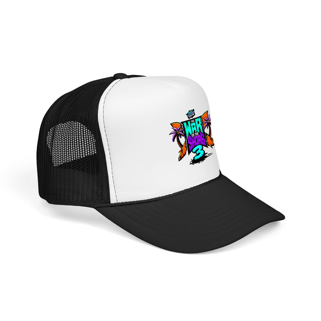 War On The Shore 3 Trucker Hat — Retro Tropical Foam Trucker Cap