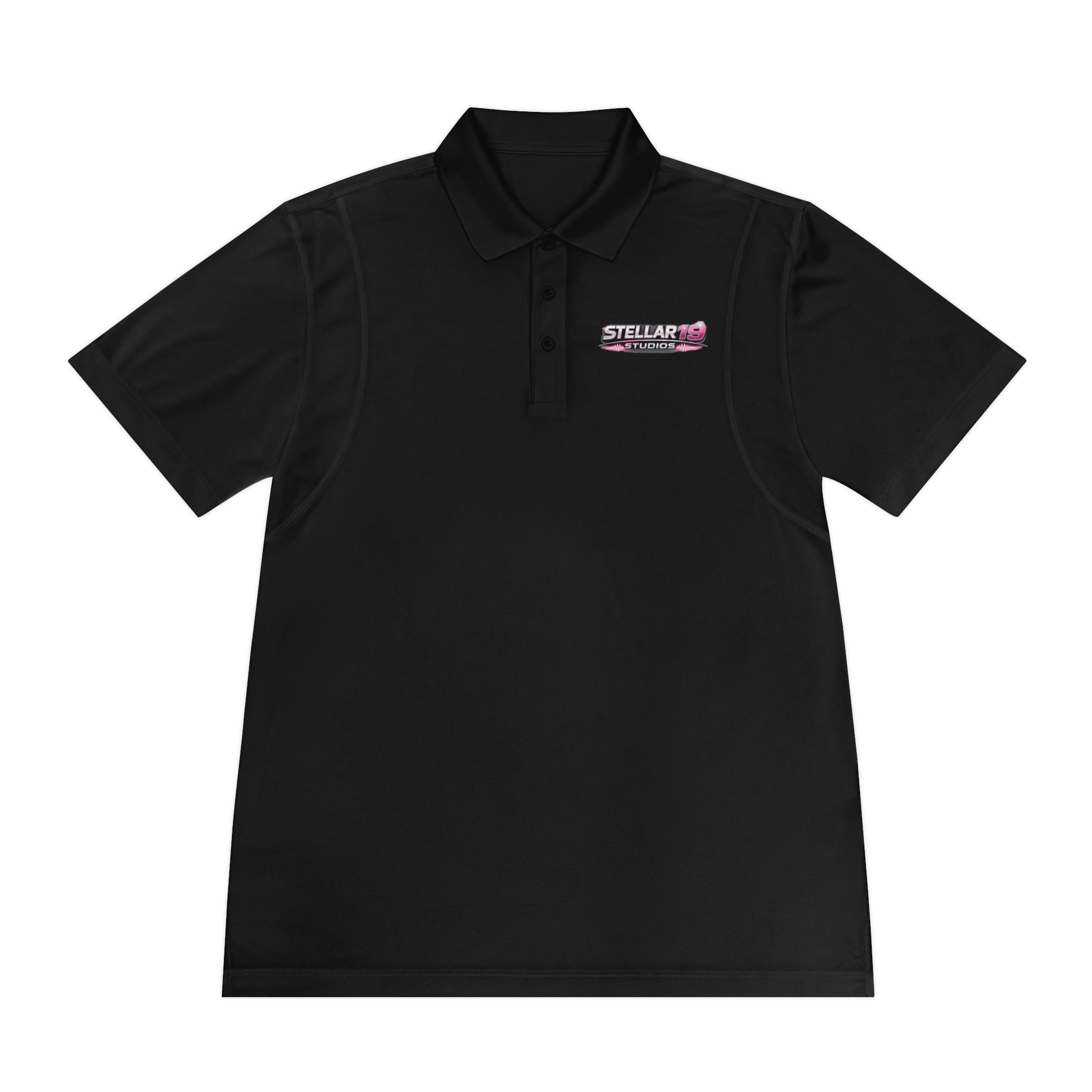 Men's Stellar19 Sport Polo — 'Steal the Show' Minimal Chest Logo Performance Polo