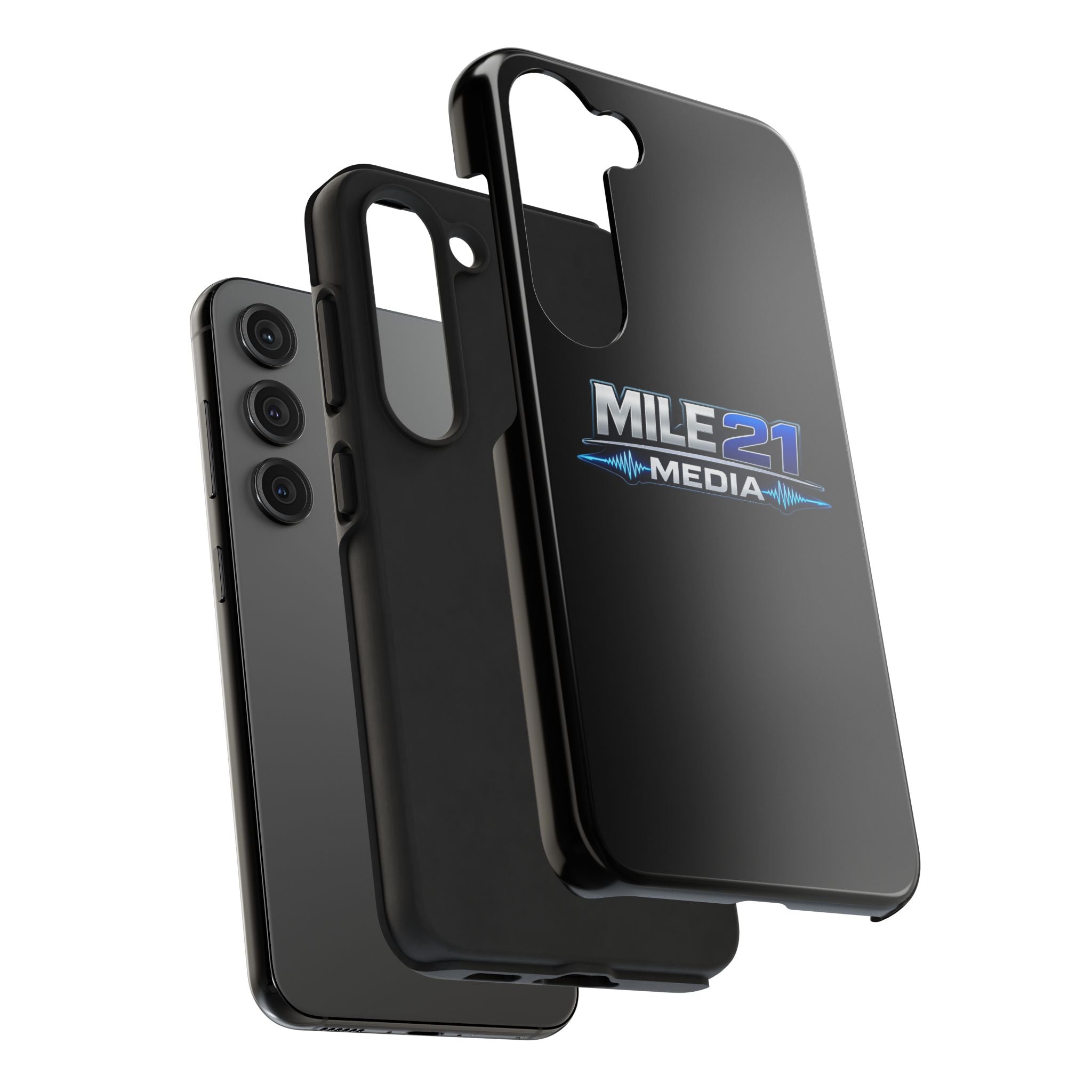Mile21 Media Tough Phone Case — Protective Slim Shockproof Cover with Logo