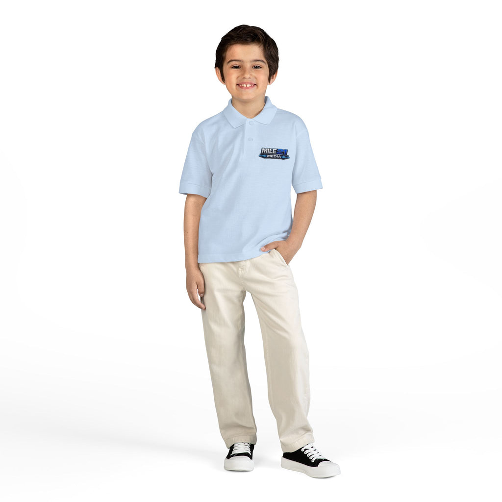 Youth Polo Shirt with Mile High Logo - Kids School Uniform Polo