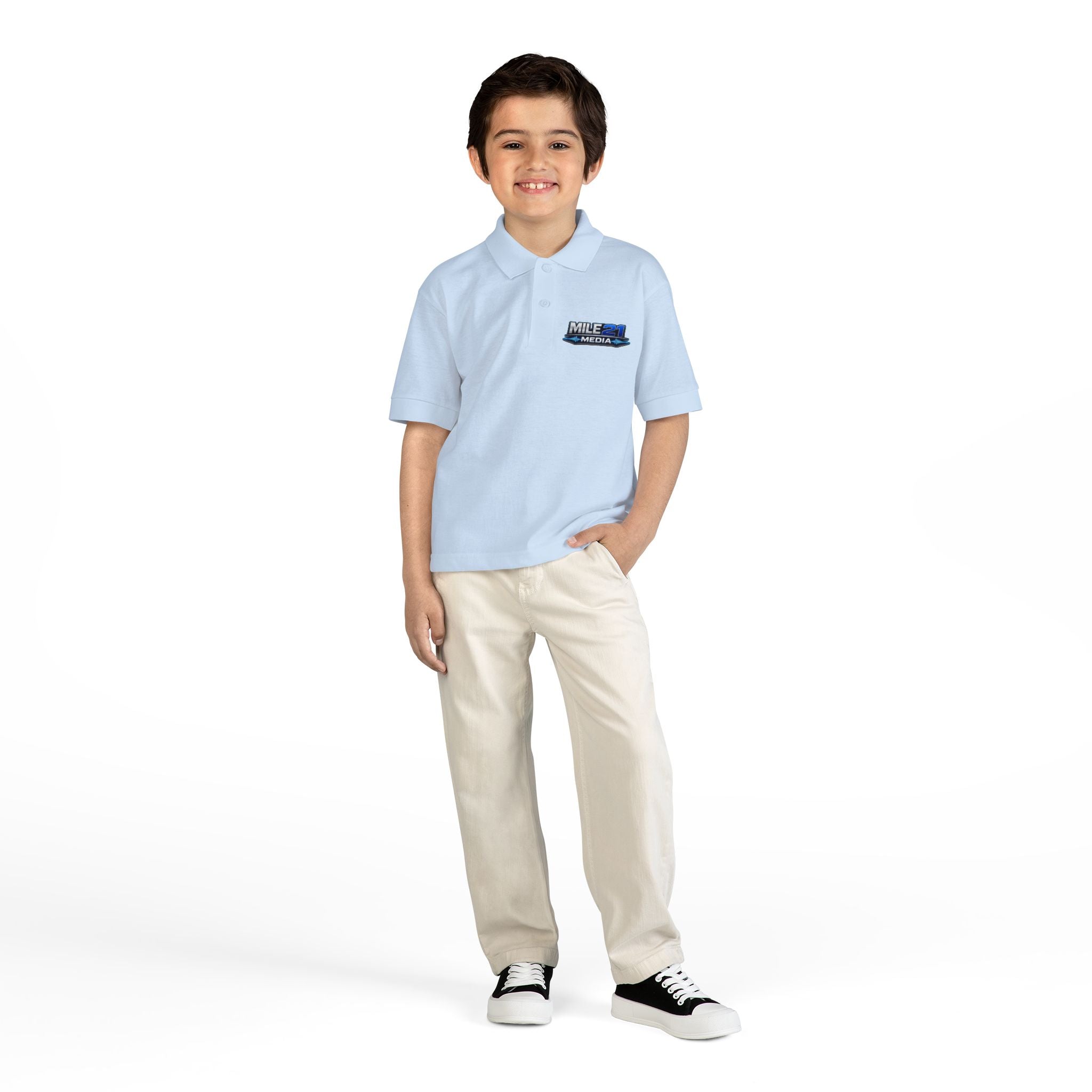 Youth Polo Shirt with Mile High Logo - Kids School Uniform Polo