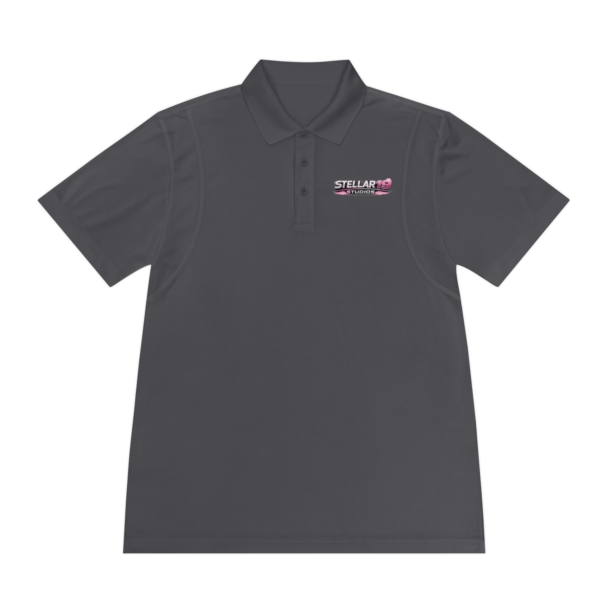 Men's Stellar19 Sport Polo — 'Steal the Show' Minimal Chest Logo Performance Polo
