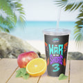 War on the Shore 3 Plastic Tumbler with Straw — Beach Wrestling Event Travel Cup