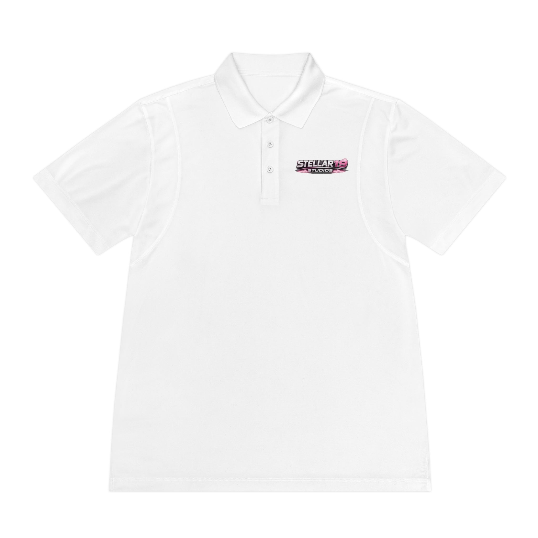 Men's Stellar19 Sport Polo — 'Steal the Show' Minimal Chest Logo Performance Polo