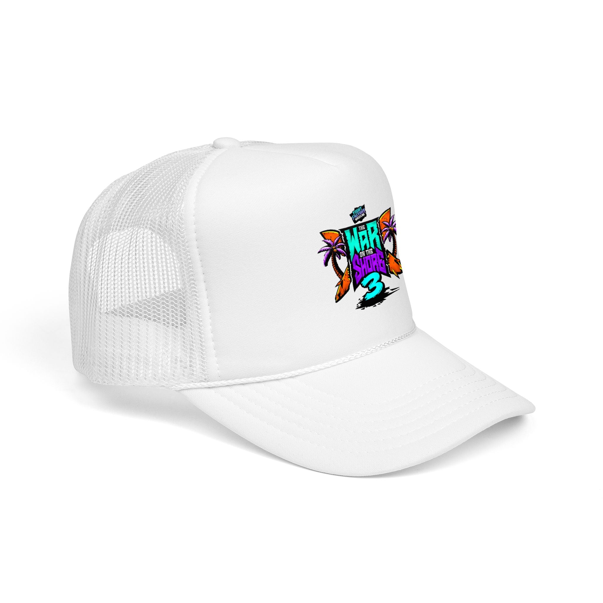 War On The Shore 3 Trucker Hat — Retro Tropical Foam Trucker Cap