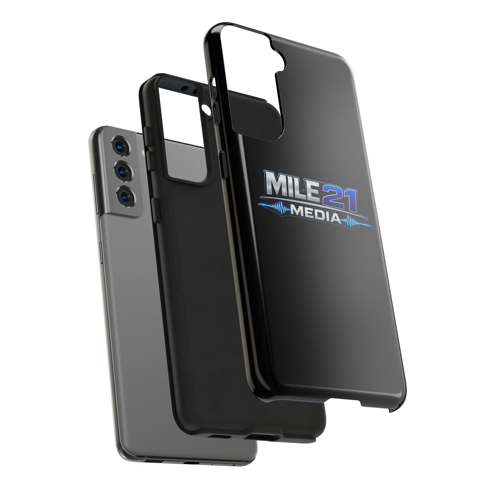 Mile21 Media Tough Phone Case — Protective Slim Shockproof Cover with Logo