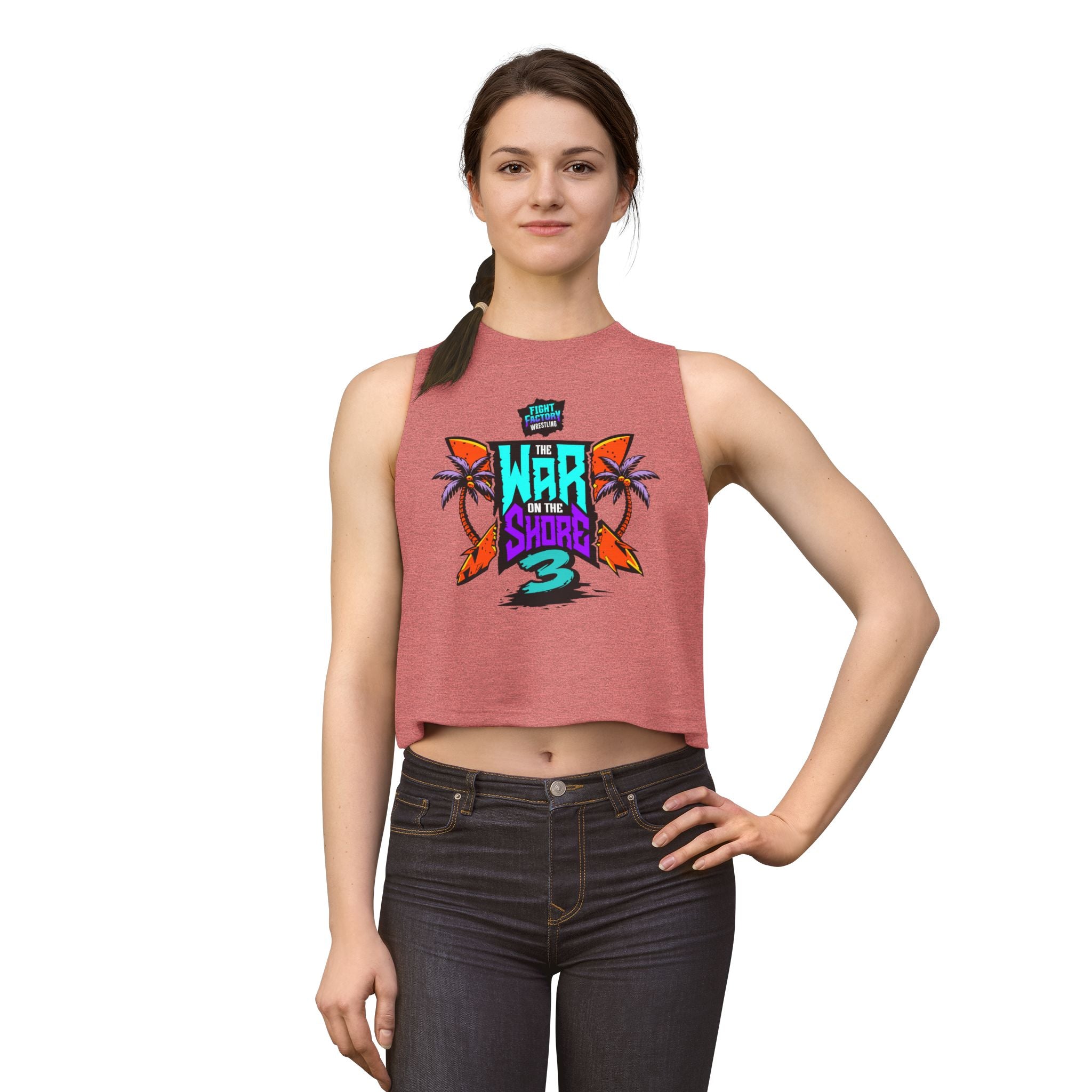 War On The Shore 3 Women's Crop /Razor Back Shirt
