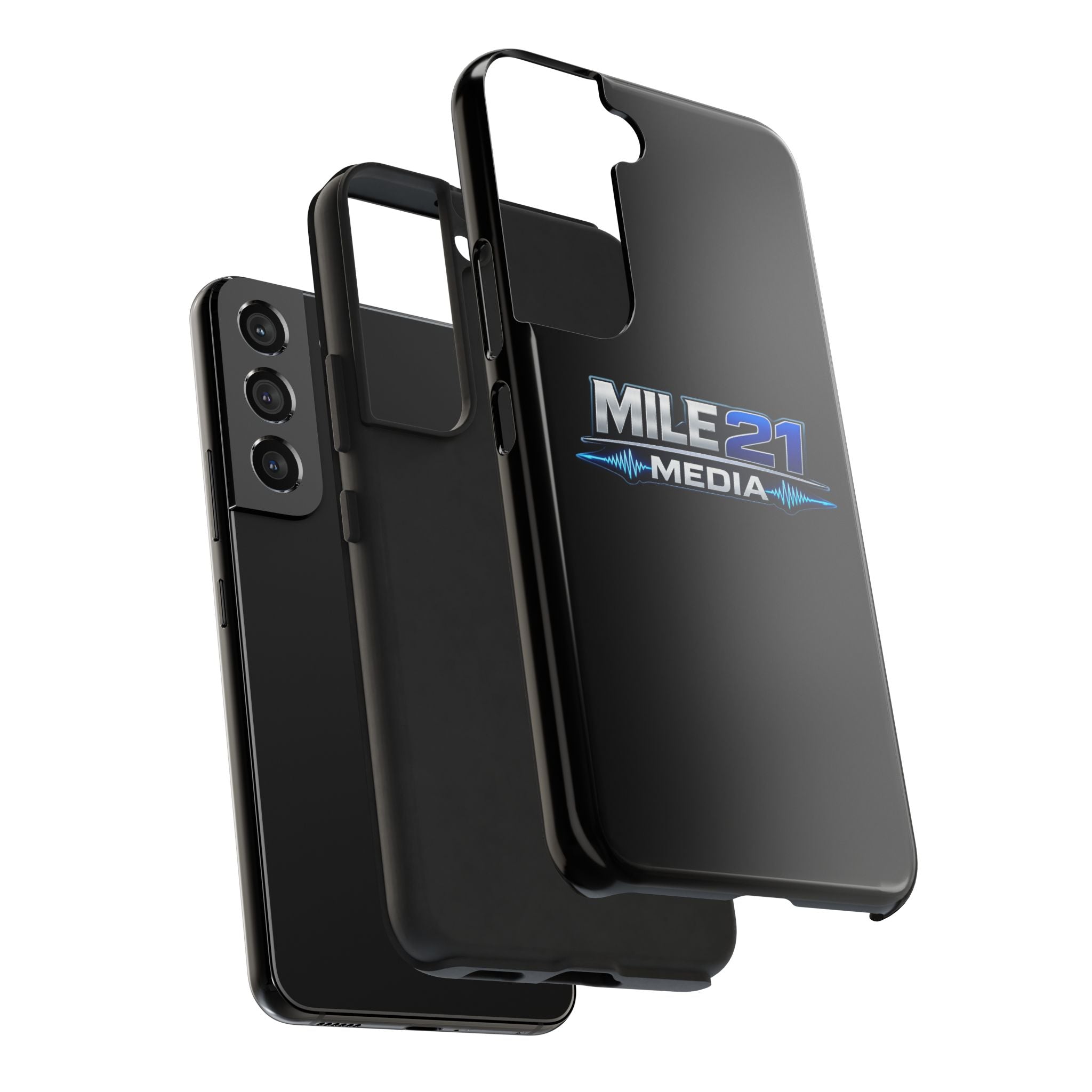 Mile21 Media Tough Phone Case — Protective Slim Shockproof Cover with Logo
