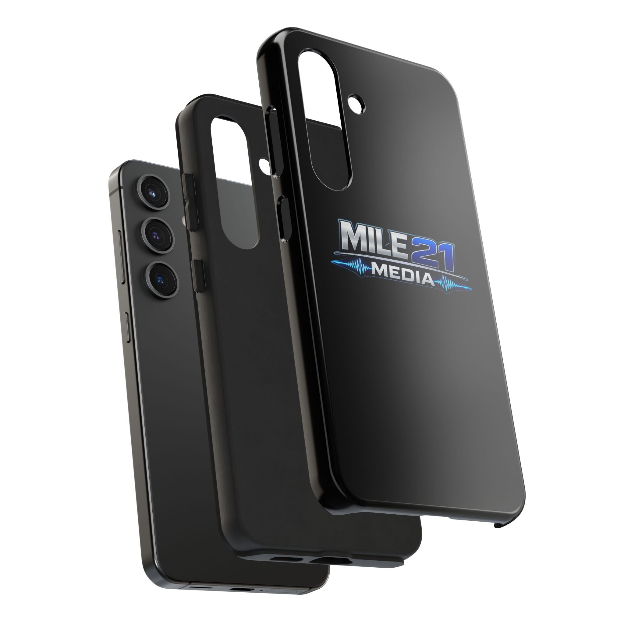 Mile21 Media Tough Phone Case — Protective Slim Shockproof Cover with Logo