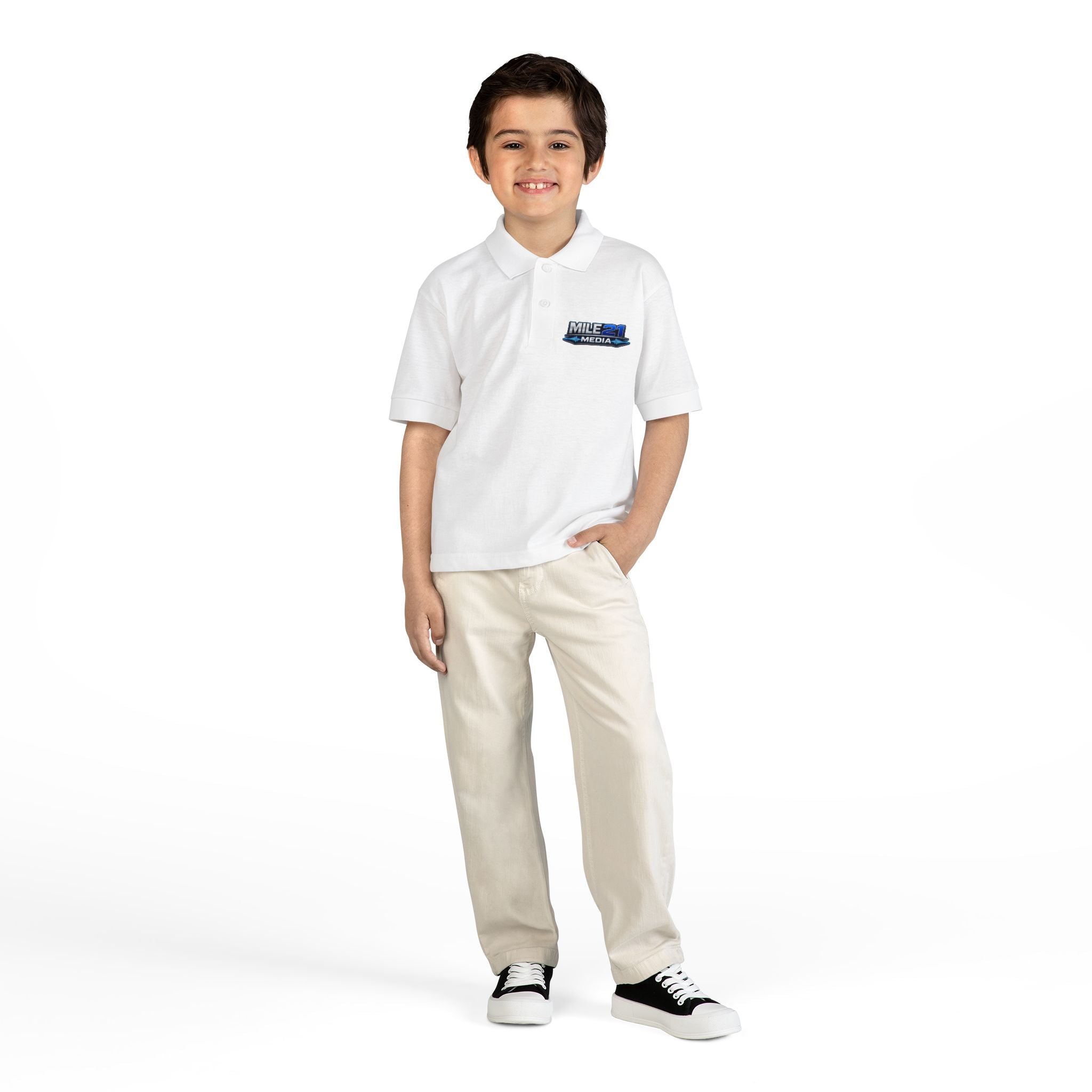 Youth Polo Shirt with Mile High Logo - Kids School Uniform Polo