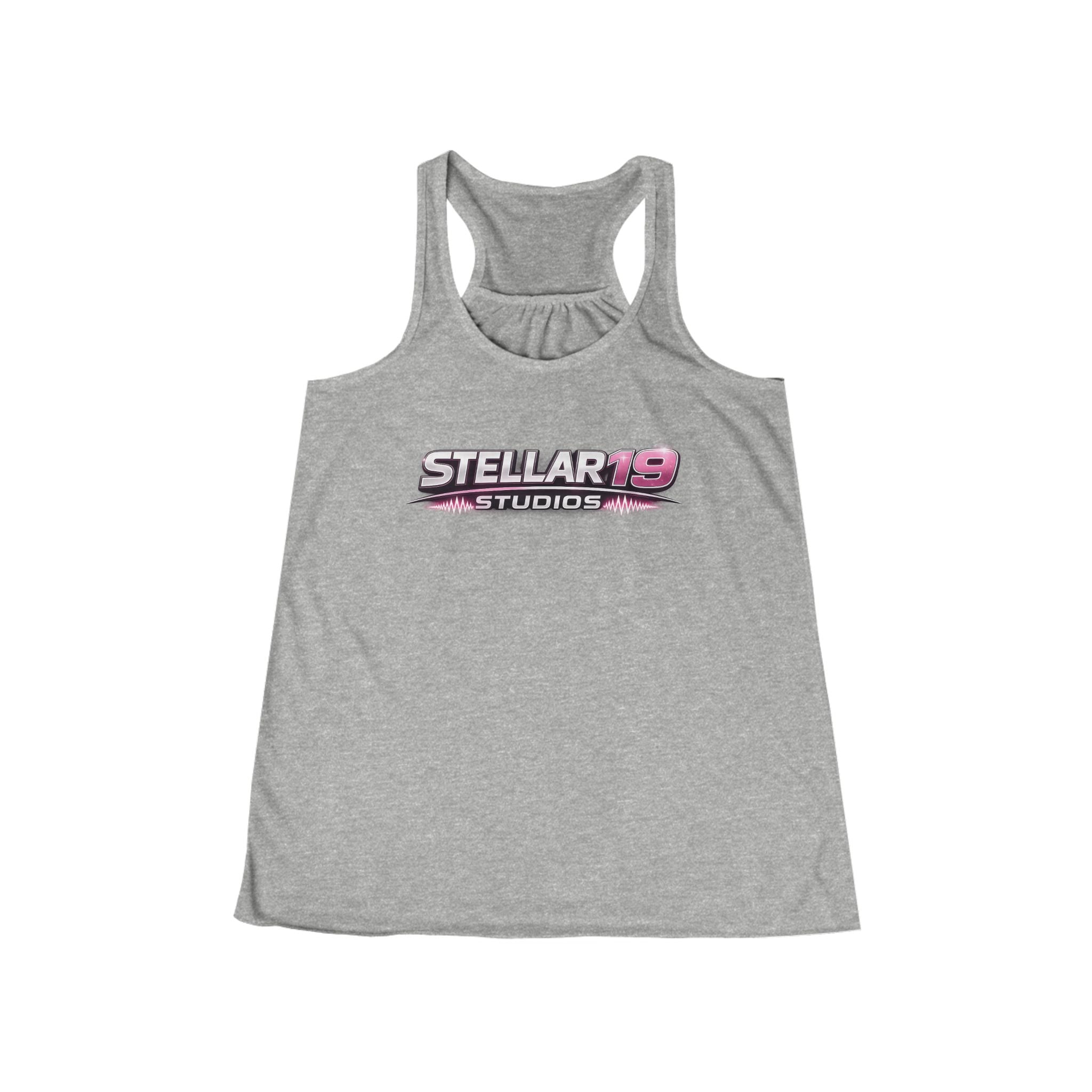 Stellar 13 Studios Women's Racerback Tank — Pink Retro Logo Tank Top
