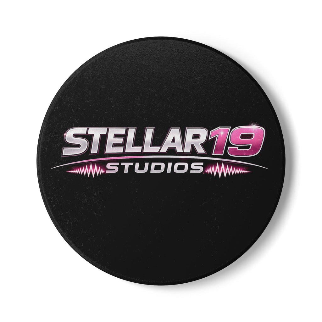 Stellar19 Studios Ceramic Coaster — Retro Neon Logo Drink Mat